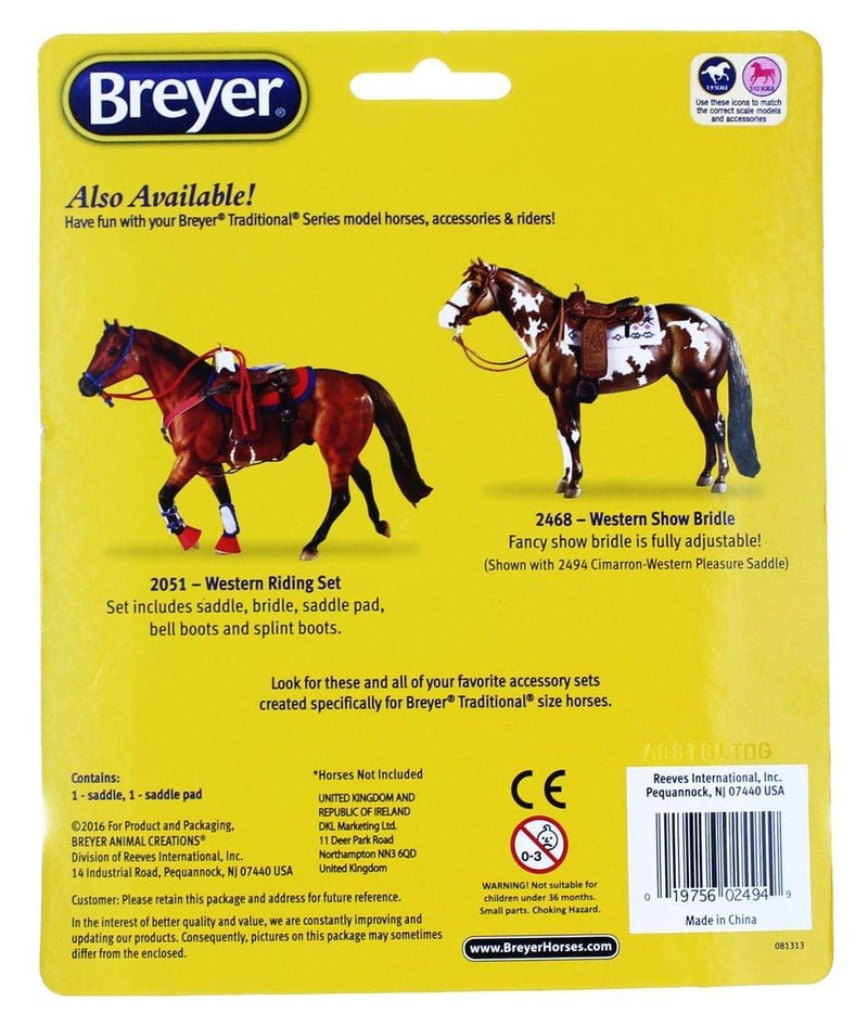 Breyer Traditional Cimarron Western Pleasure Saddle (1:9 Scale), 6.5"L x 7.875"H H - Image 3